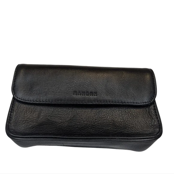 Mandrn Black Leather Belt Bag - Picture 2 of 14